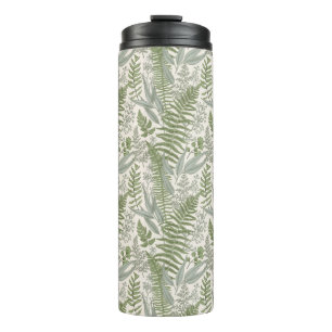 Termo Patrón floral de Green Leafy Garden