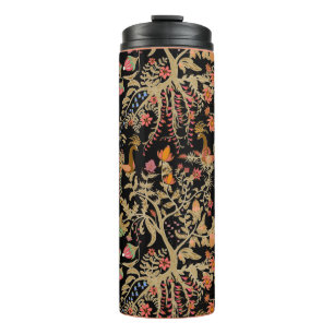 Termo Patrón floral de hadas chinas con hermosas aves