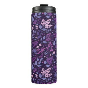 Termo Patrón floral de Lilac vibrante