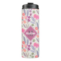 Patrón floral de los pasteles brillantes con monog