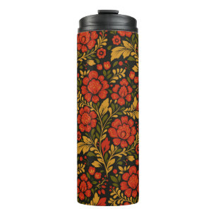 Termo Patrón floral decorativo nacional eslavo