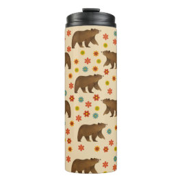 Termo Patrón floral del oso