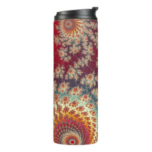 Termo Patrón floral espiral