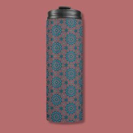 Termo Patrón floral geométrico mosaico antiguo