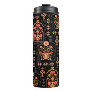 Termo Patrón floral hongo abstracto sin soldadura