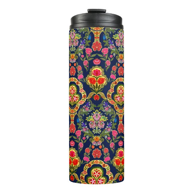 Termo Patrón floral hongo étnico sin foco (Anverso)