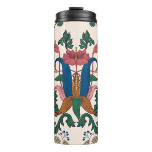 Termo Patrón floral inmaculado. Flora Art Nouveau
