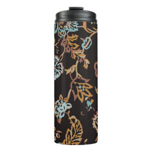Termo Patrón floral inmaculado. Textura dibujada a mano