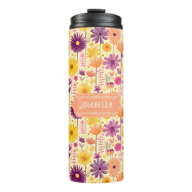 Termo Patrón floral moderno Arabella Cascading (Anverso)