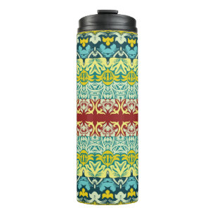 Termo Patrón floral ornamental sin soldadura