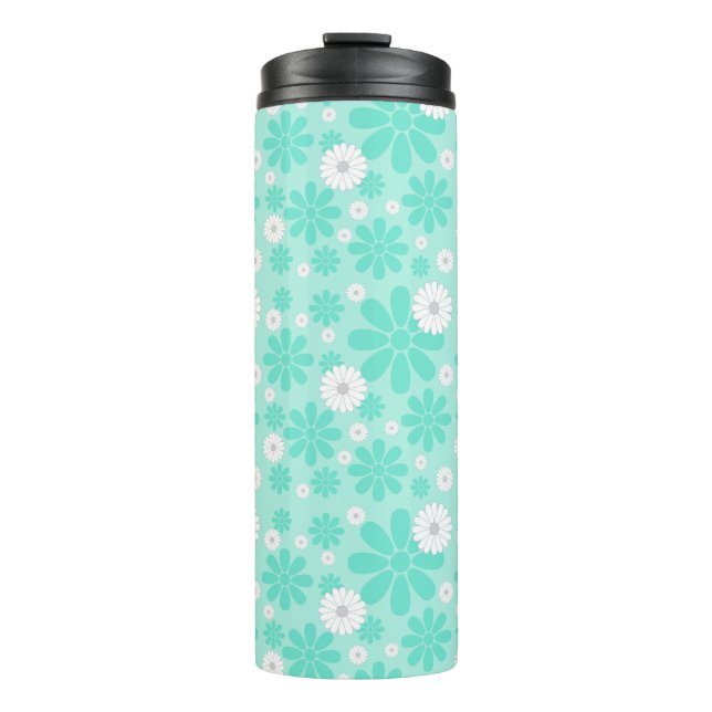 Termo Patrón Floral Pastel MINT (Anverso)