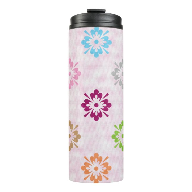 Termo Patrón floral rosa (Anverso)