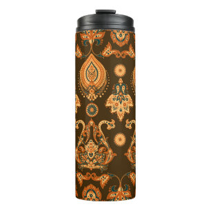 Termo Patrón floral sin fisuras de estilo Damasco
