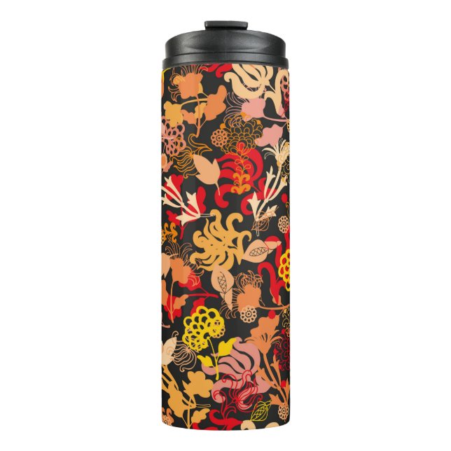 Termo Patrón floral sin fisuras dibujado a mano (Anverso)