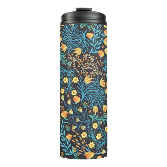 Termo Patrón floral sin fisuras. Flowe creativa dibujada (Anverso)