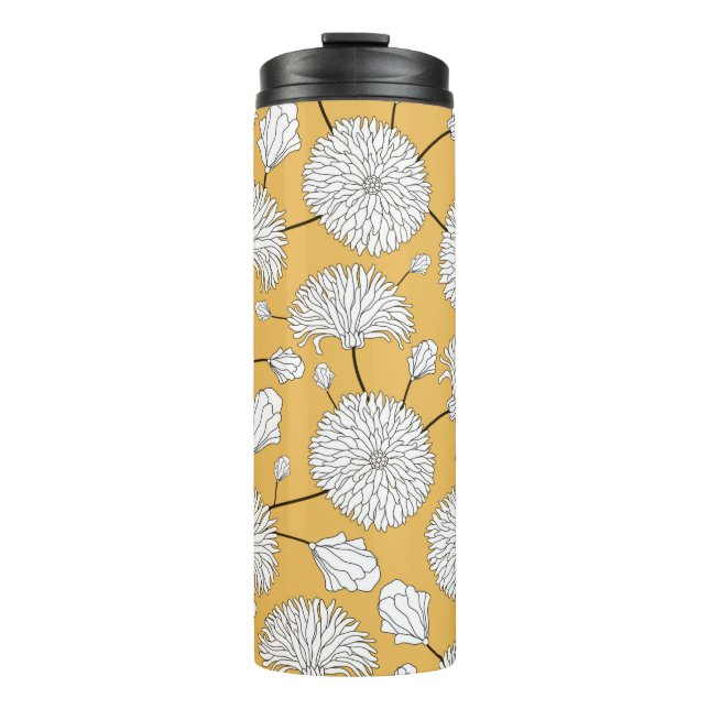 Termo Patrón floral sin foco. imprimir con flores. Texti (Anverso)