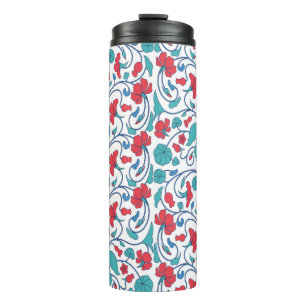 Termo Patrón floral sin soldadura con flores de nasturci