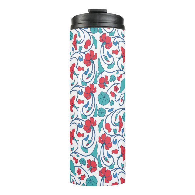 Termo Patrón floral sin soldadura con flores de nasturci (Anverso)