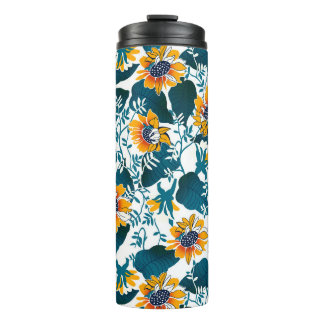 Termo Patrón floral sin soldadura, fondo En el art nouve