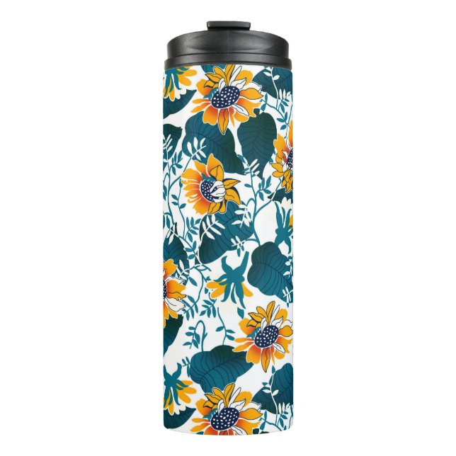 Termo Patrón floral sin soldadura, fondo En el art nouve (Anverso)