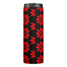 Termo patrón floral transparente