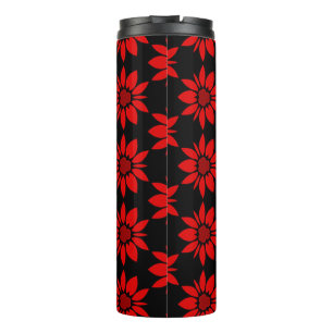 Termo patrón floral transparente