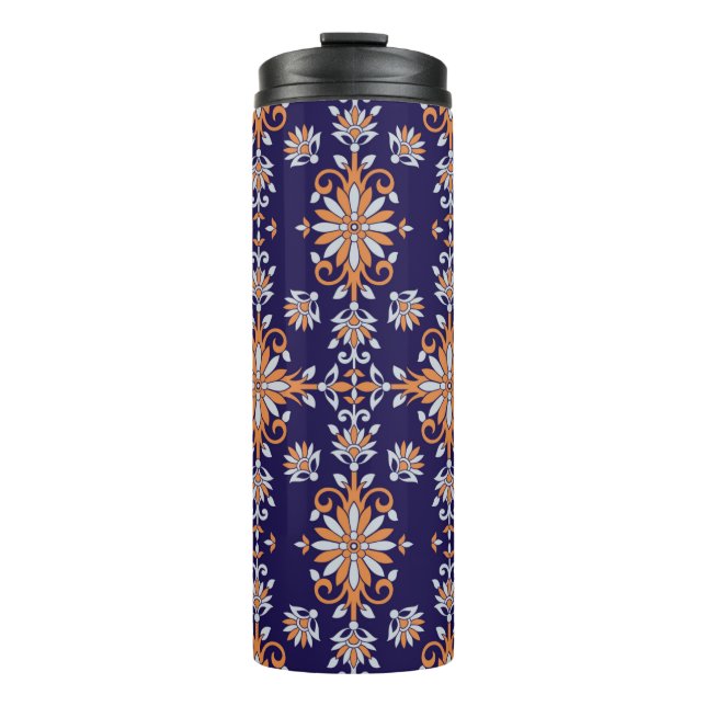 Termo Patrón floral vintage sin foco (Anverso)