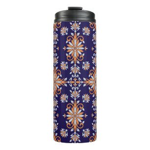 Termo Patrón floral vintage sin foco