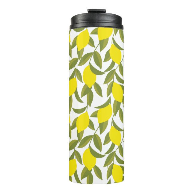 Termo Patrón fluido del limón amarillo (Anverso)