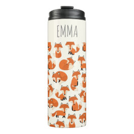 Termo Patrón forestal otoñal del bosque de Fox