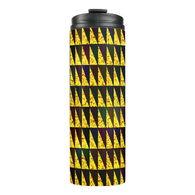 Termo Patrón geométrico abstracto con triángulos (Anverso)