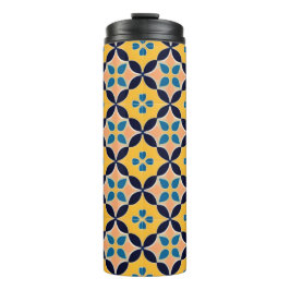 Termo Patrón geométrico colorido con diseño de baldosas 