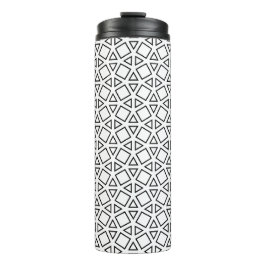 Termo Patrón geométrico de triángulo en blanco y negro m