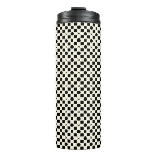 Termo Patrón geométrico en blanco y negro con círculos