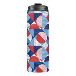 Termo Patrón geométrico marino de verano sin soldadura