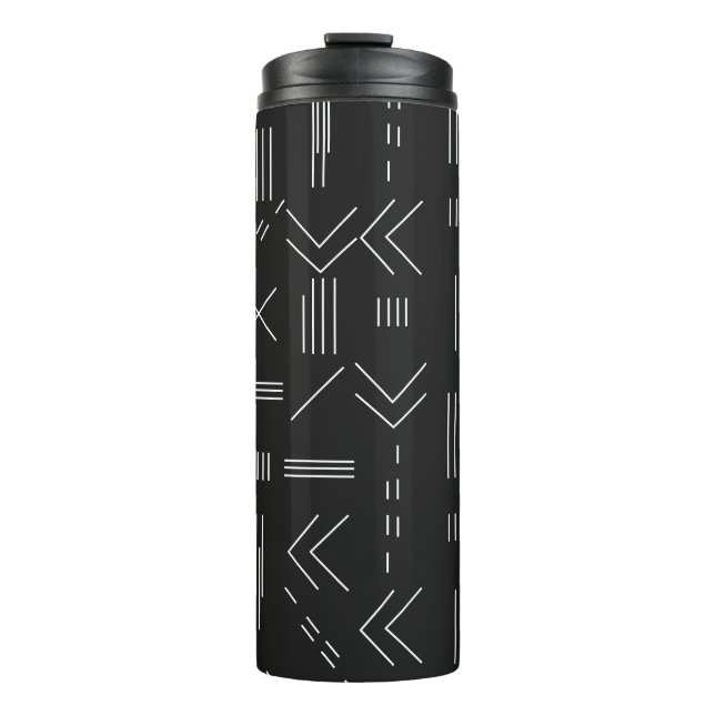 Termo Patrón geométrico moderno y grandioso de color bla (Anverso)