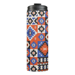 Termo Patrón geométrico oriental sin soldadura. Diseñ