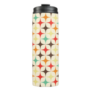 Termo Patrón geométrico retro de estrellas coloridas