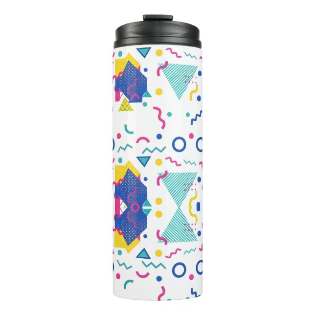 Termo Patrón geométrico retro memphis (Anverso)