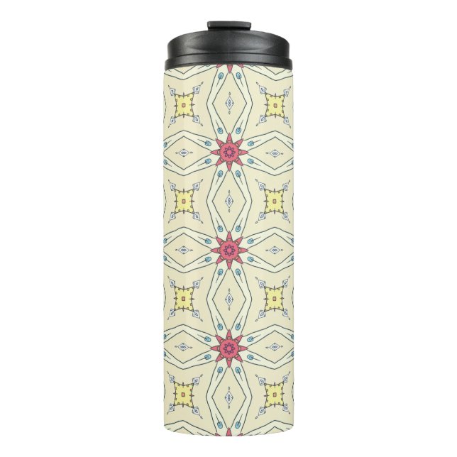 Termo Patrón geométrico retro Pastel (Anverso)