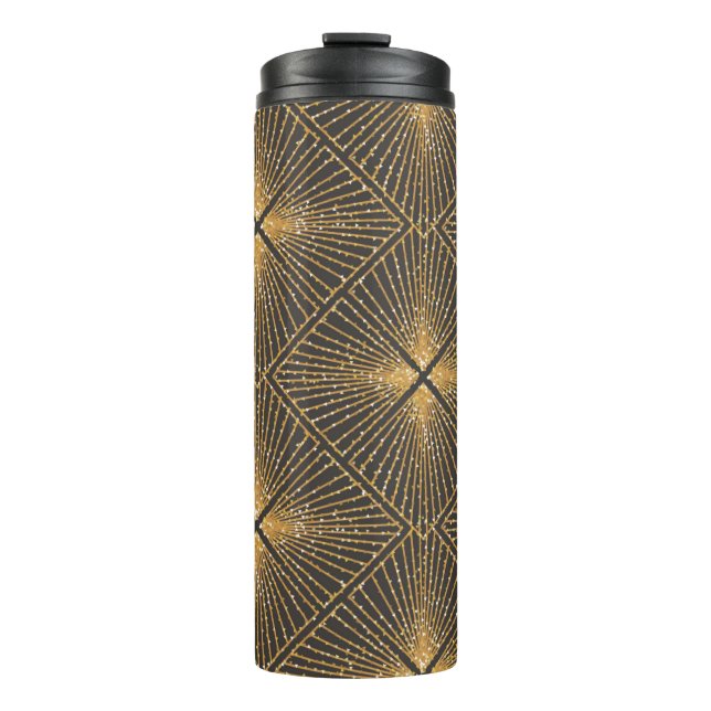 Termo Patrón Geométrico Sin Marea Art Deco. Elegante Wal (Anverso)