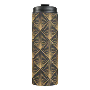 Termo Patrón Geométrico Sin Marea Art Deco. Elegante Wal