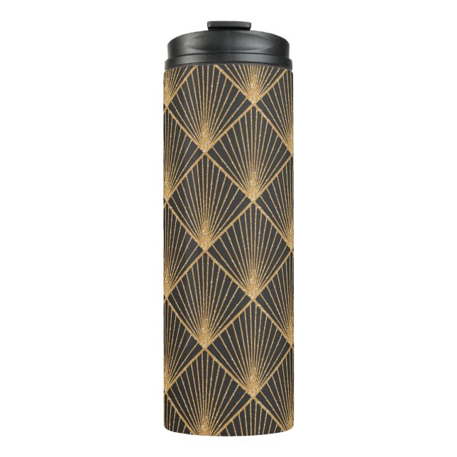 Termo Patrón Geométrico Sin Marea Art Deco. Elegante Wal (Anverso)