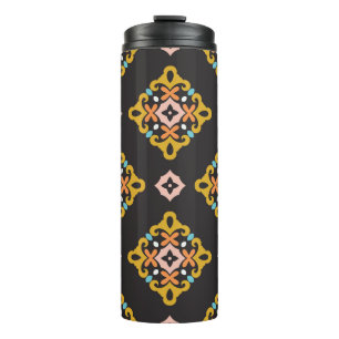 Termo Patrón Geométrico sin Marea. Diseño de textura abs