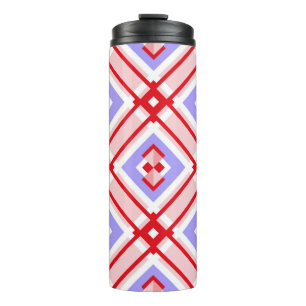 Termo Patrón geométrico sin soldadura con cuadrados