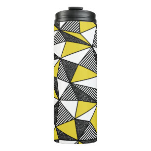 Termo Patrón geométrico sin soldadura en estilo retro