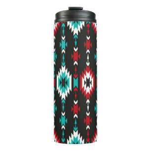 Termo Patrón geométrico tribal de color sin fisuras.