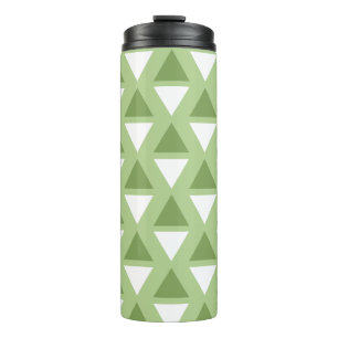 Termo Patrón geométrico verde pastel simple