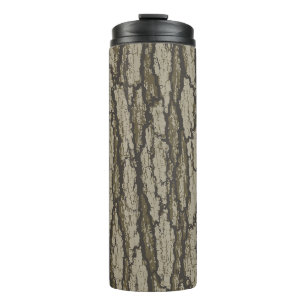 Termo Patrón gráfico de camuflaje de corteza de roble