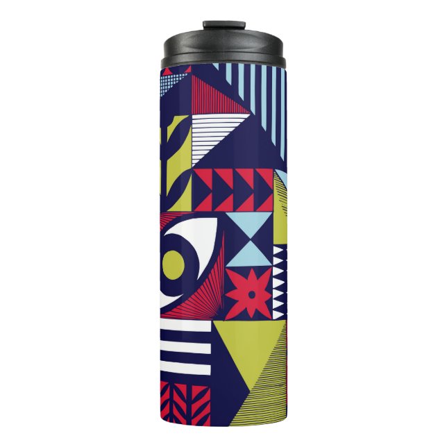 Termo Patrón gráfico de estilo escandinavo o retro. Mano (Anverso)